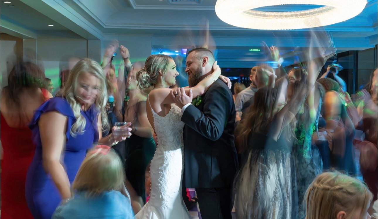 Wedding celebration on the dance floor